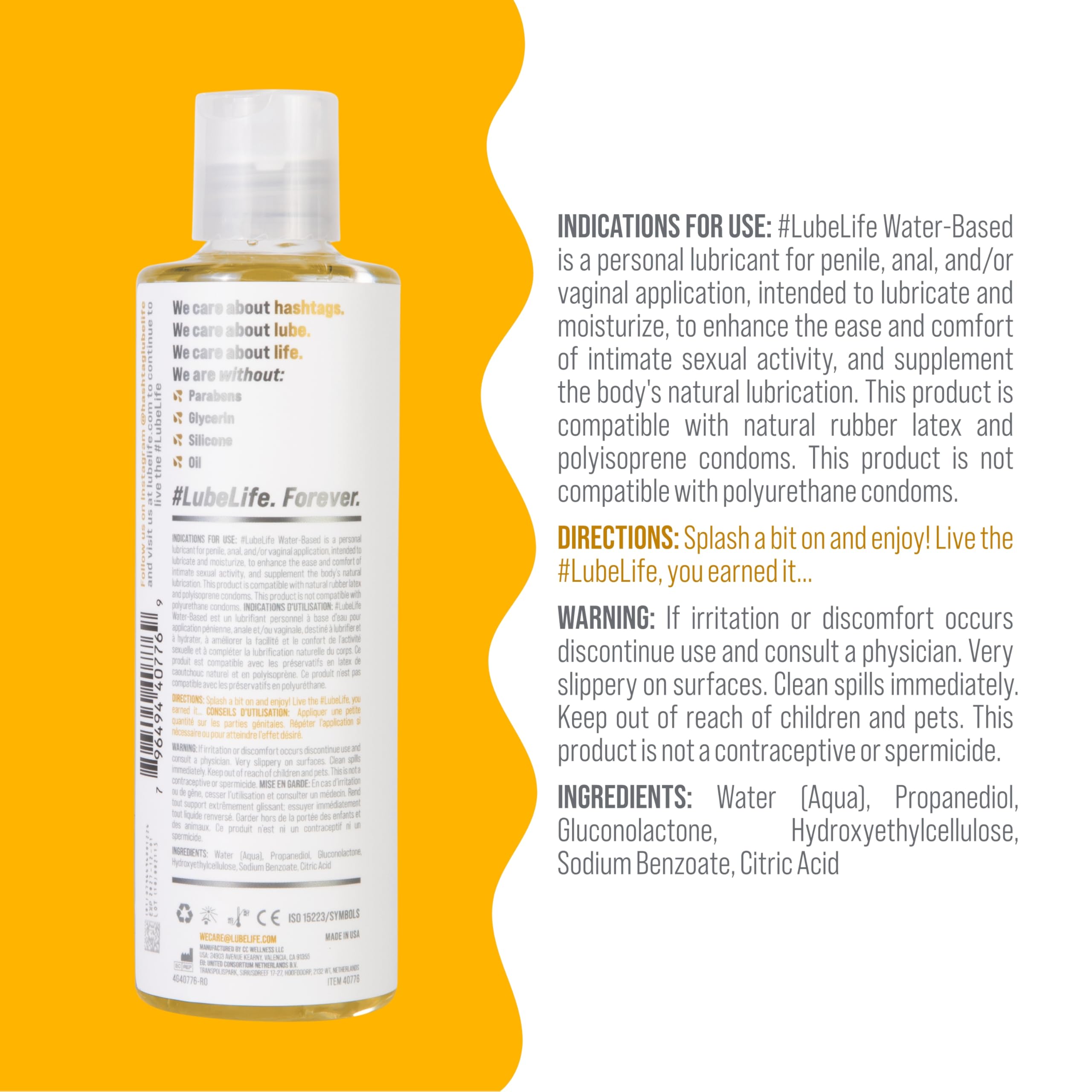 Water Based Personal Lube 8oz - Image 2