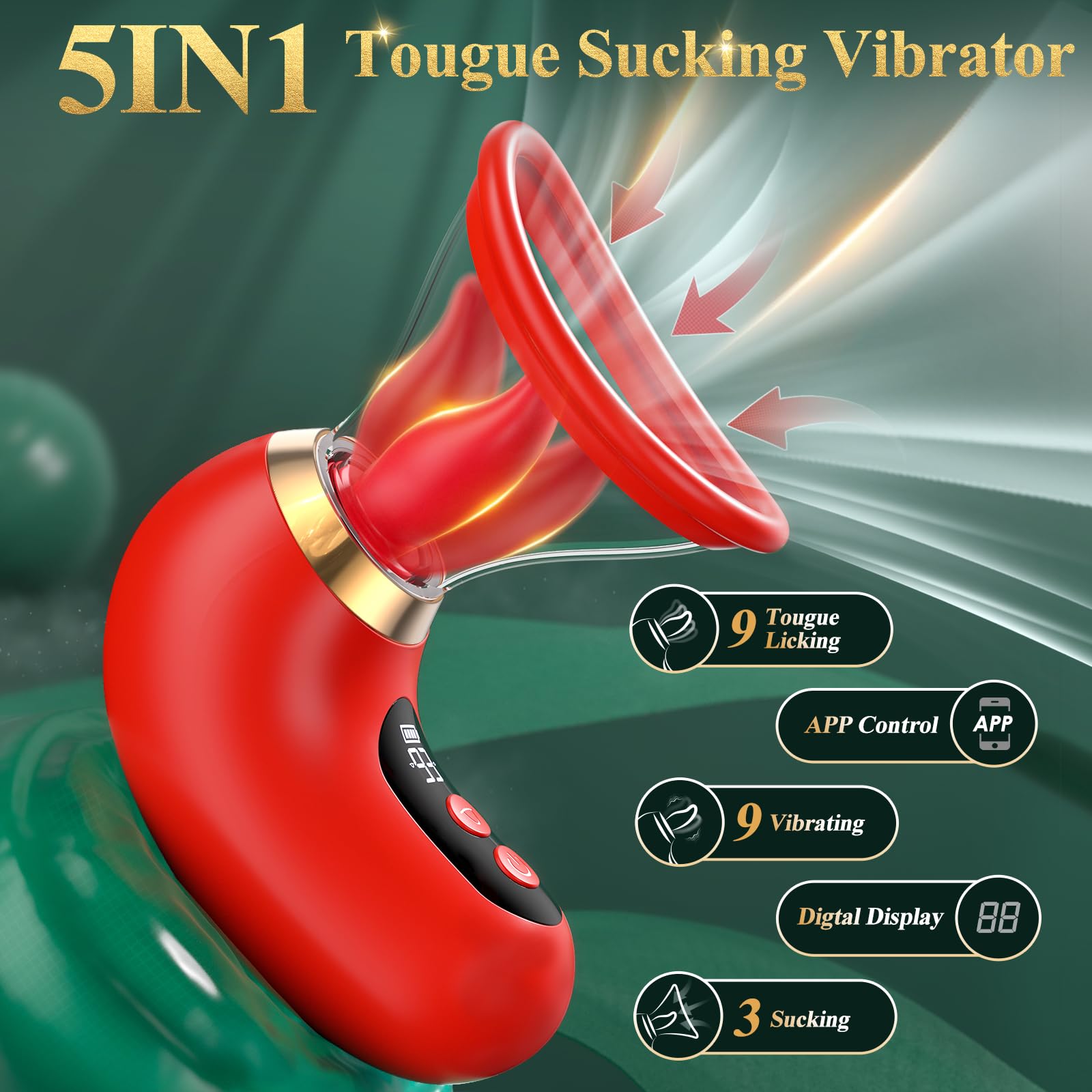 Rose Suction Vibrator with App Control - Image 2