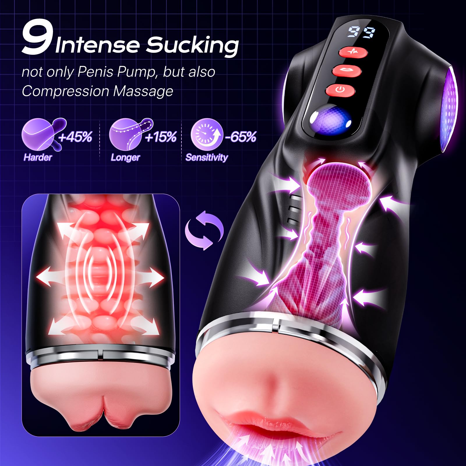 AI App-Controlled Stroker – 3 Sleeves - Image 3