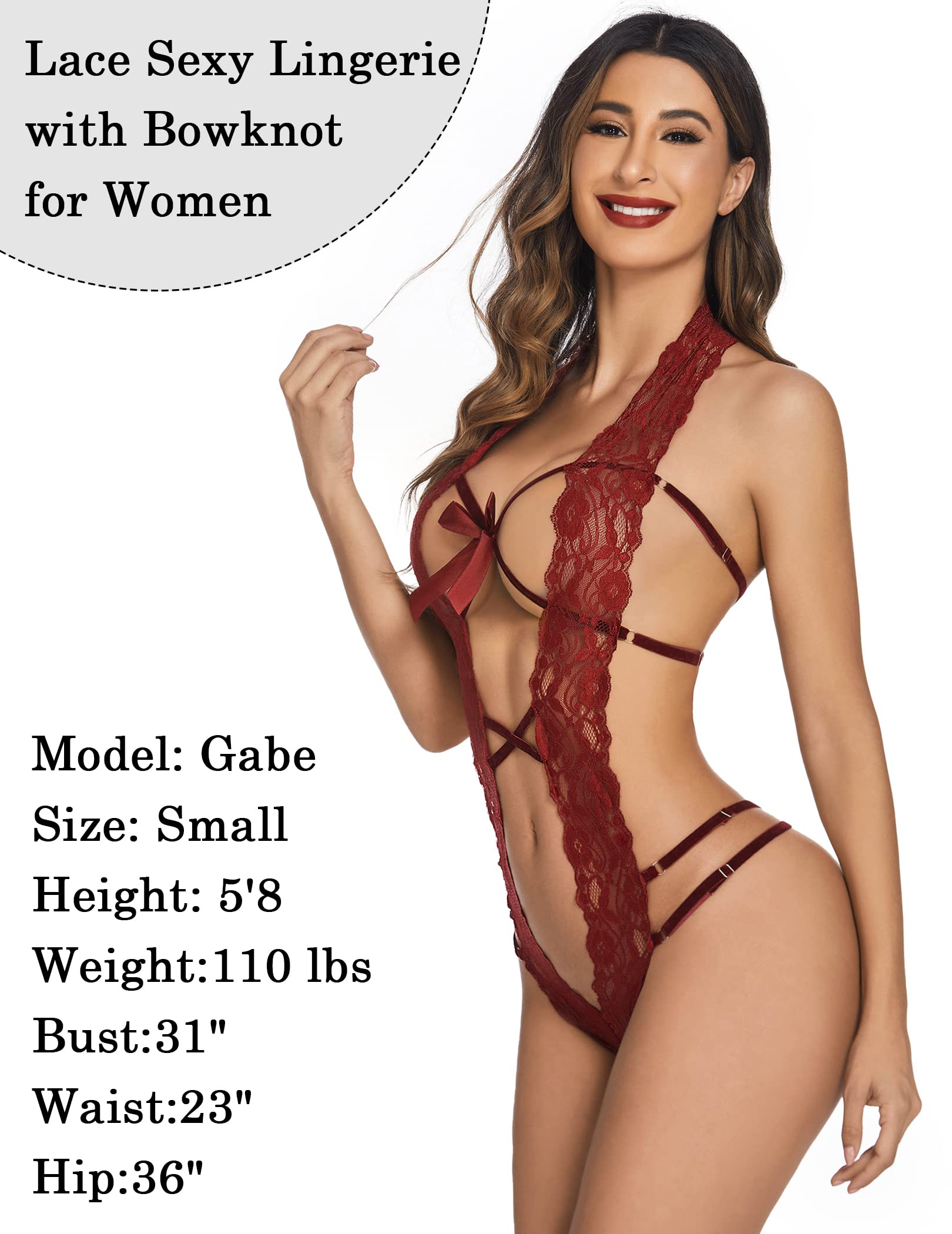 Red Lace Babydoll Lingerie Dress - Image 5