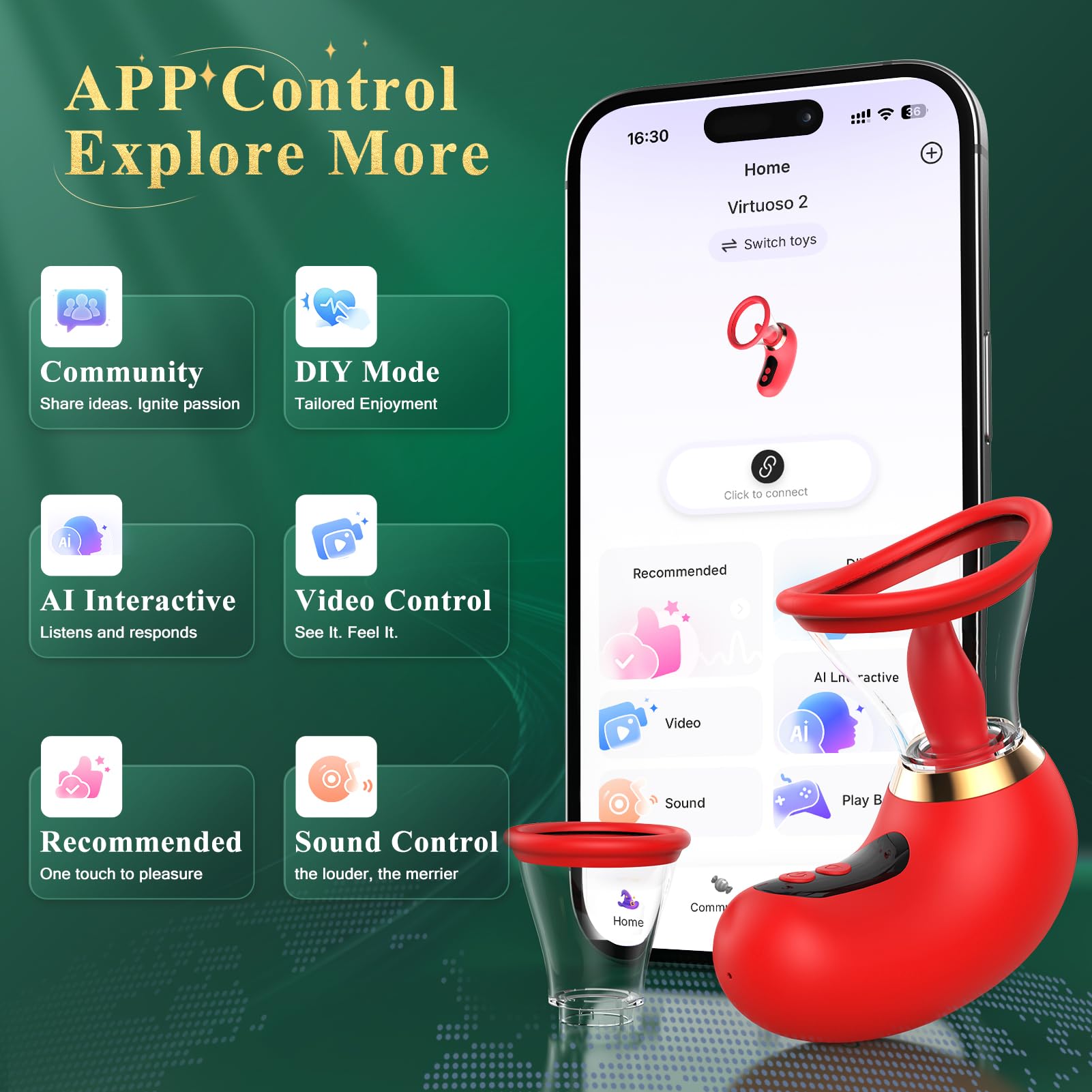 Rose Suction Vibrator with App Control - Image 5