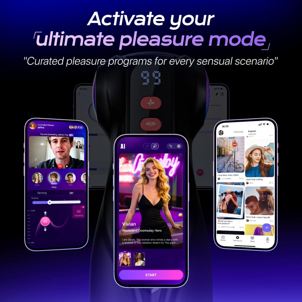 AI App-Controlled Stroker - 3 Sleeves
