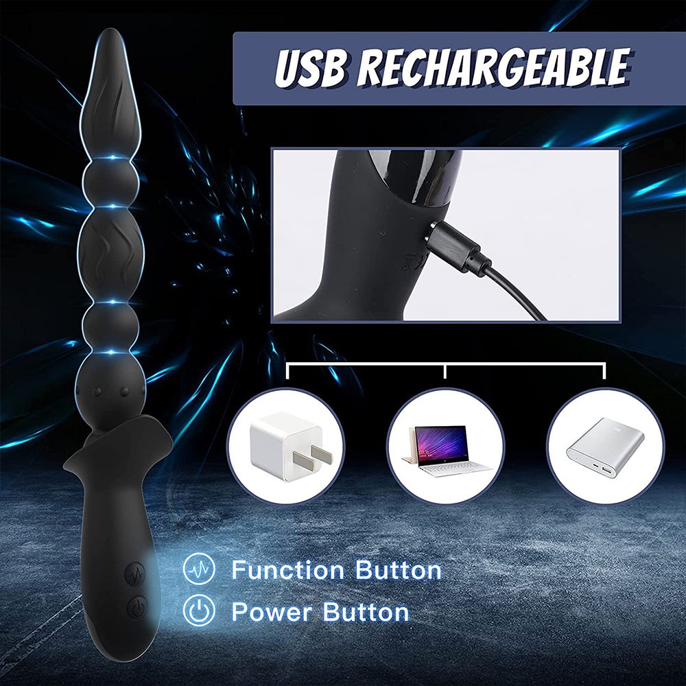 GM-373 3-Motor Beaded Vibrator – USB Rechargeable - Image 6