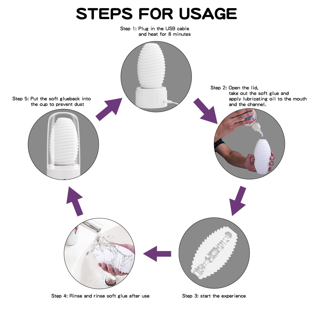 GM-300 USB Heated Spiral Masturbator Cup for Men - Image 6