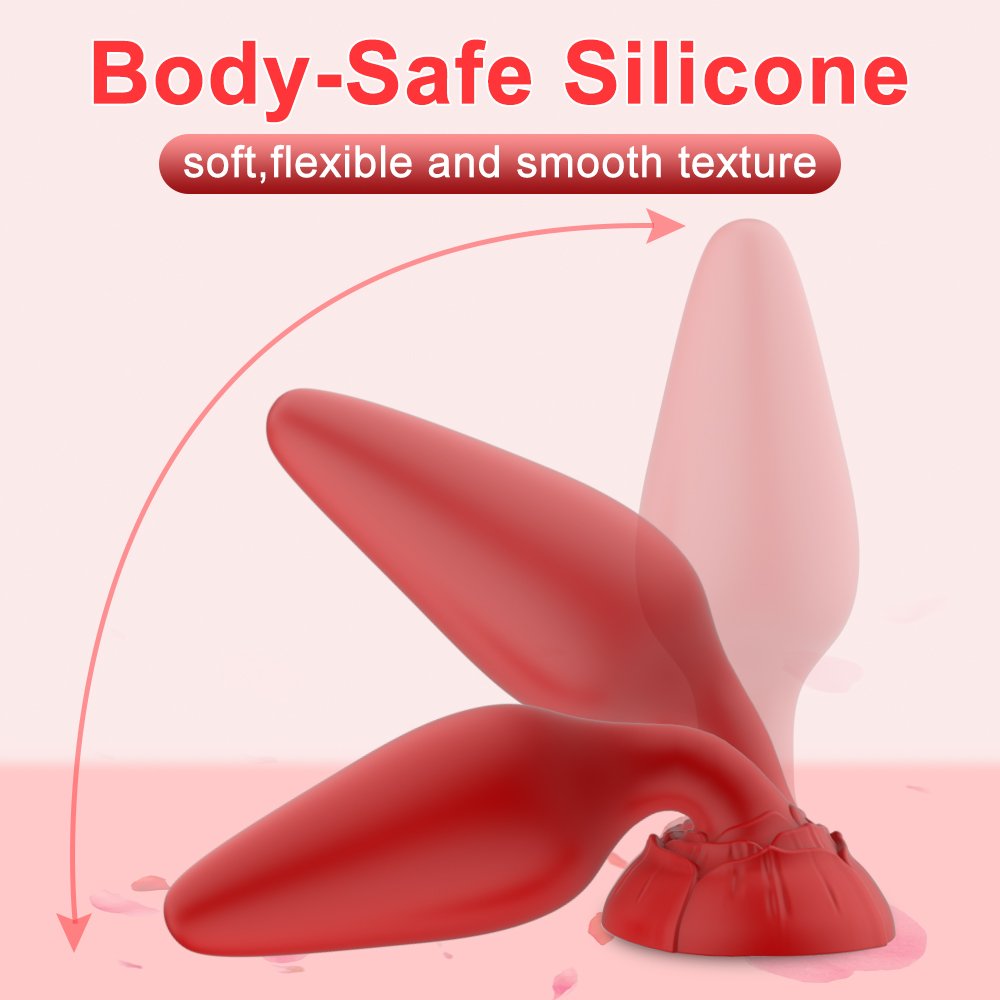 GM-410 Rose Silicone Anal Plug Set – 3 Pieces - Image 2