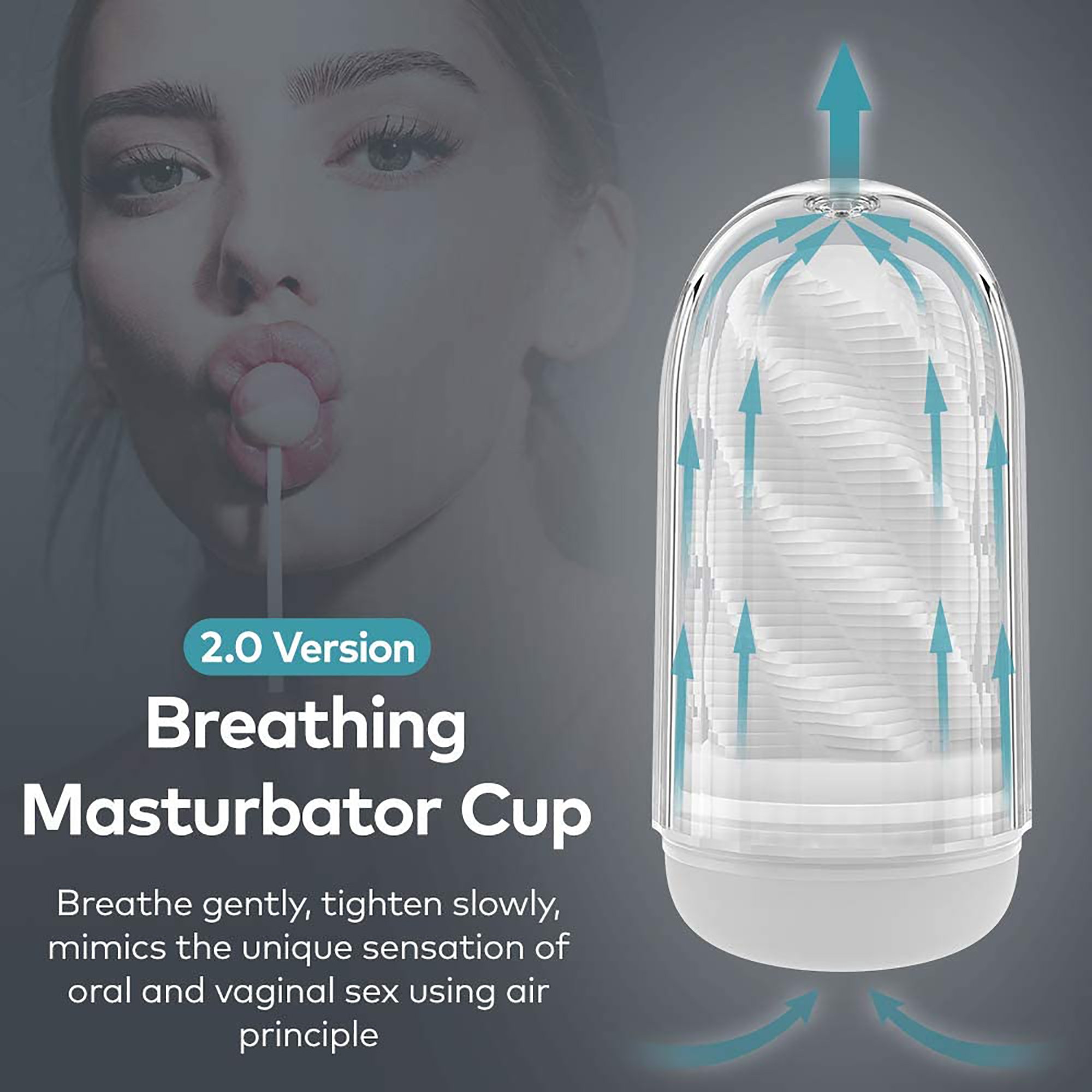 GM-299 Rechargeable Spiral Grip Masturbator Cup - Image 4