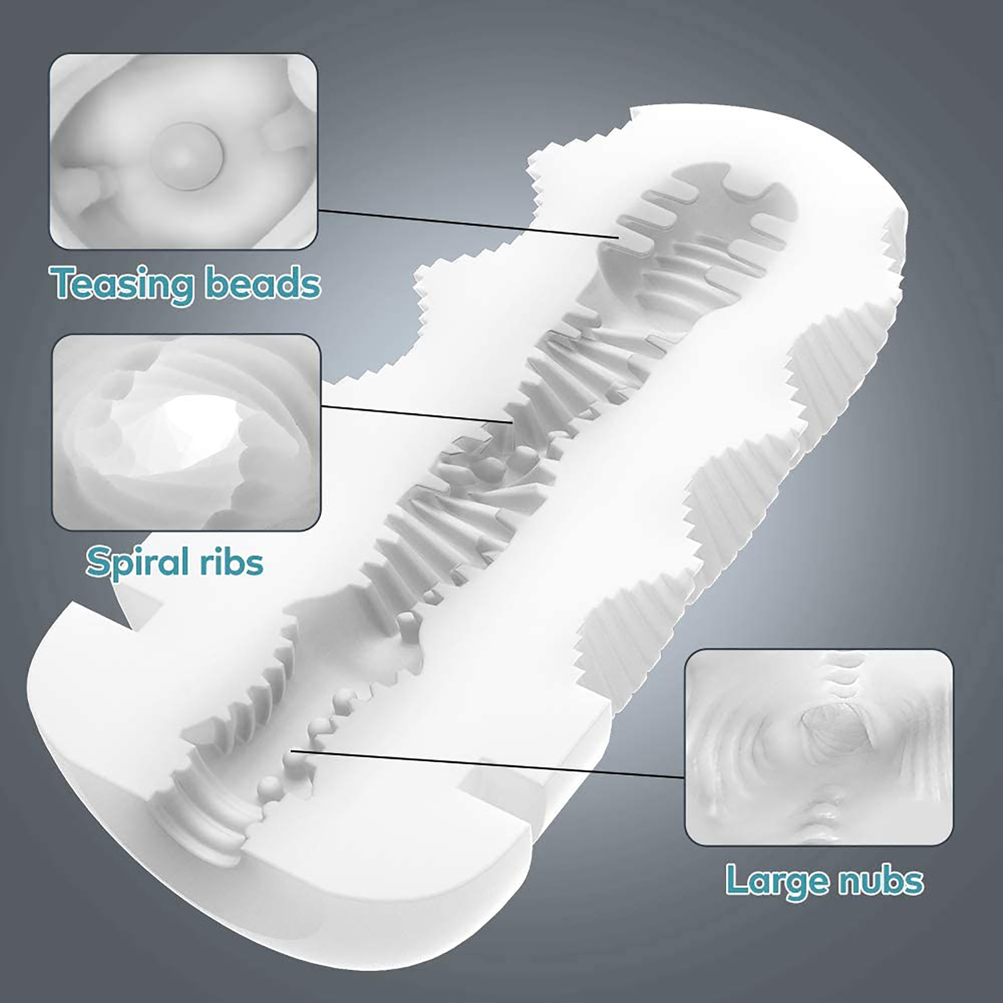 GM-299 Rechargeable Spiral Grip Masturbator Cup - Image 5