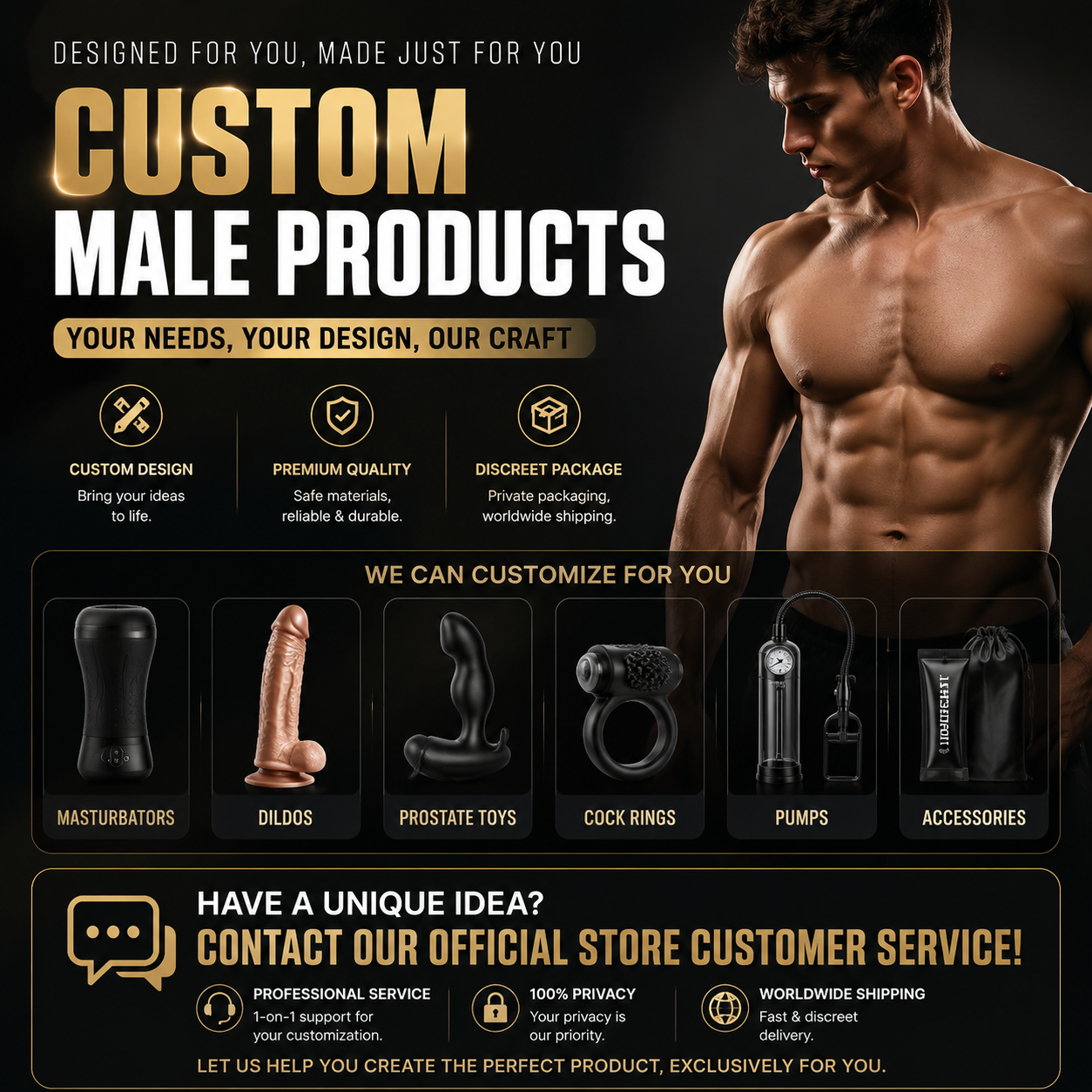 Custom Male Pleasure Toys – Masturbators & Intimate Devices