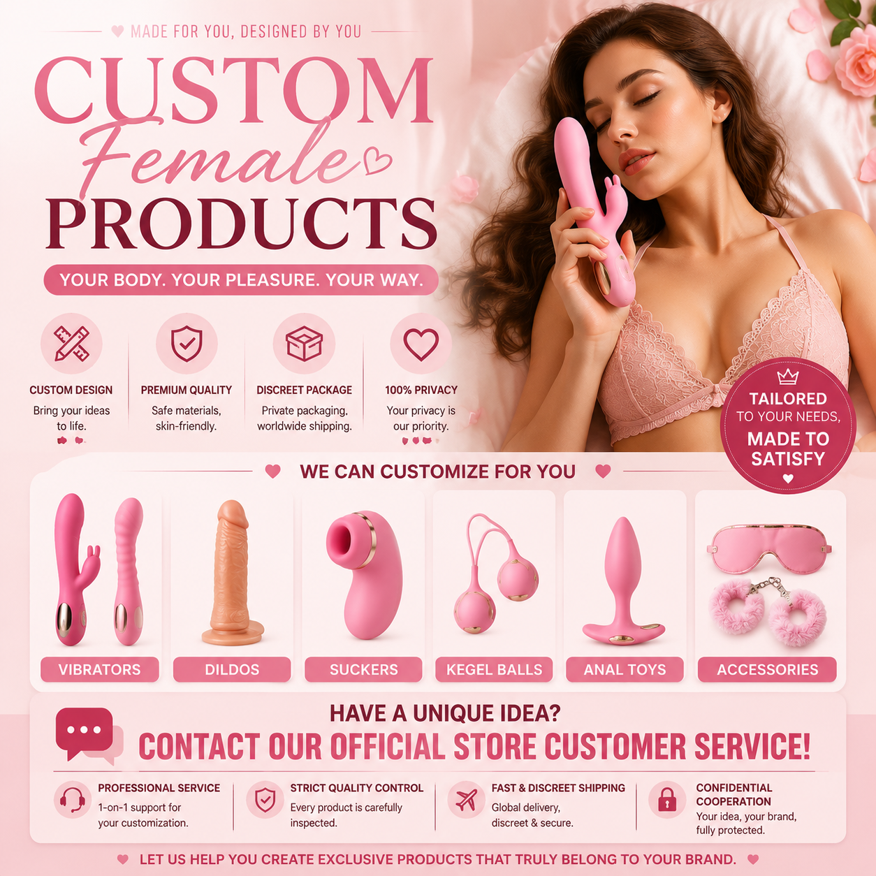 Custom Female Pleasure Toys – Vibrators & Dildos
